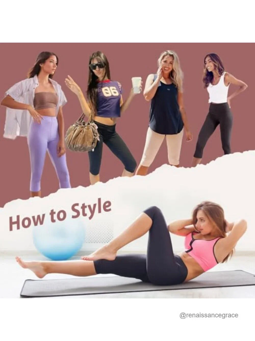 High Waisted Knee Length Capri Leggings 3 Pack Tummy Control Soft Stretchy